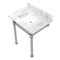 Kingston Brass KVPB30MSQ6 30-Inch Carrara Marble Console Sink, Marble White/Polished Nickel KVPB30MSQ6 - alternate 1
